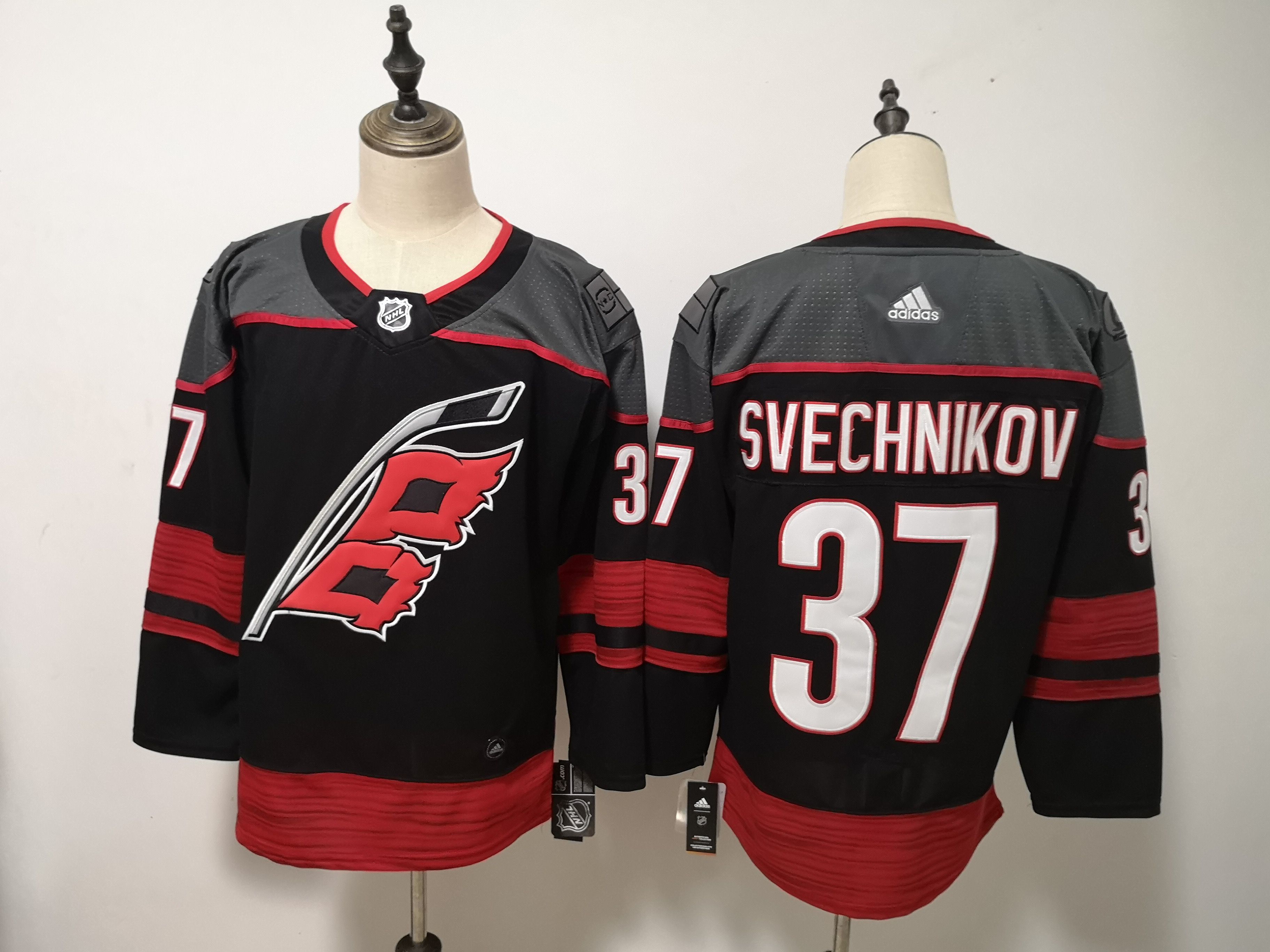 Adidas Men Carolina Hurricanes #37 Andrei Svechnikov black NHL Jersey->chicago bulls->NBA Jersey